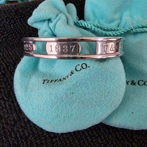 RARE Authentic Tiffany & Co. 1837 Cutoff Cuff Bracelet - Fine Sterling Silver